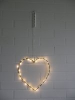 LED-LEUCHTHERZ, 30 cm, schwarz, mit Timer