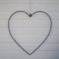 LED-LEUCHTHERZ, 45 cm, schwarz, mit Timer