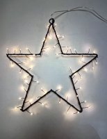 LED-LEUCHTSTERN  CLUSTER, 30 cm, schwarz, mit Timer