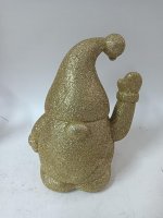WINKE-WICHTEL, Samt gold Glitzer, 16,5 cm