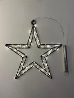 LED-STERN 2D, 30 cm, schwarz, Batterie, mit Timer