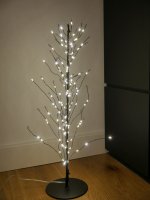 LED-GLITTER TREE, 45 cm, schwarz, mit Timer