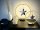 LED-RING auf Sockel mit Stern, schwarz, 25 cm