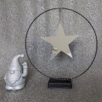 WINKE-WICHTEL,Glitzer Silber, Höhe 16,5 cm