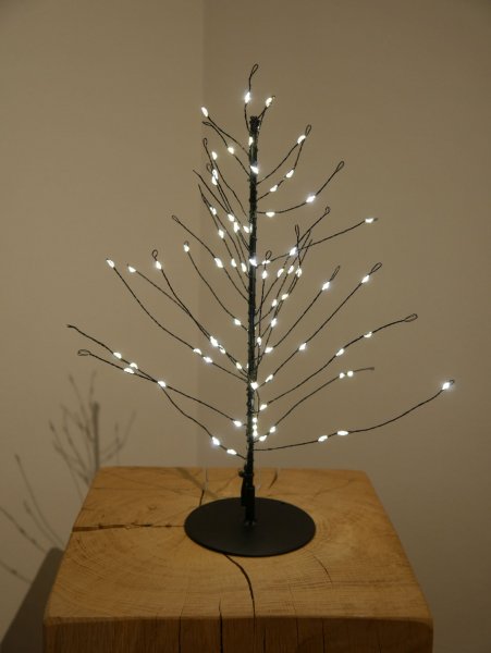 LED-GLITTER TREE, 30 cm, schwarz, mit Timer