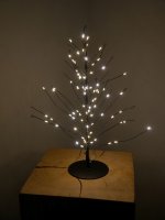 LED-GLITTER TREE, 30 cm, schwarz, mit Timer