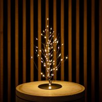 LED-GLITTER TREE, 30 cm, schwarz, mit Timer