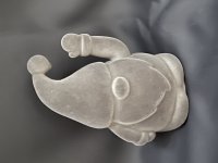 WINKE-WICHTEL, Samt Grau, Höhe 16,5 cm