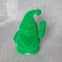 WINKE-WICHTEL, Samt Grün, Höhe 16,5 cm