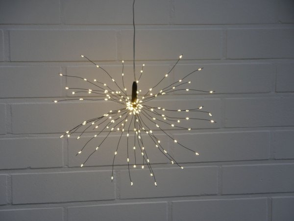 LED-SPUTNIK,  36 cm, schwarz, mit Timer