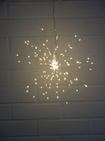 LED-SPUTNIK,  36 cm, silber, mit Timer