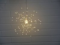 LED-SPUTNIK,  36 cm, silber, mit Timer