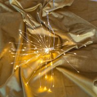 LED-SPUTNIK,  36 cm, silber, mit Timer