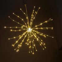 LED-SPUTNIK,  36 cm, silber, mit Timer