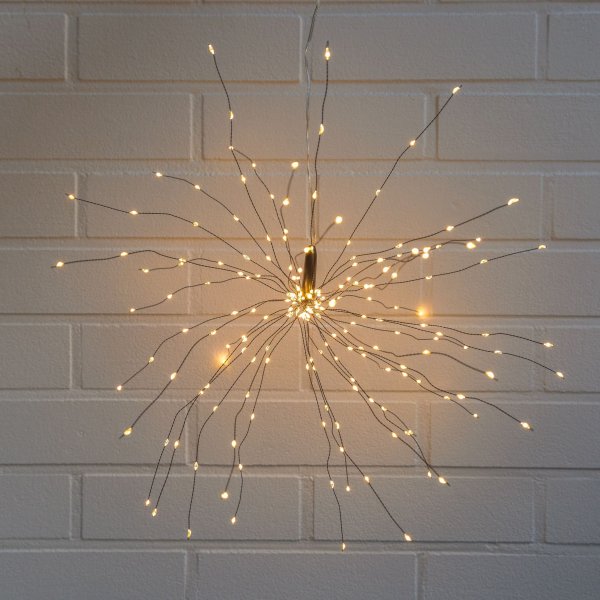 LED-SPUTNIK,  45 cm, schwarz, mit Timer