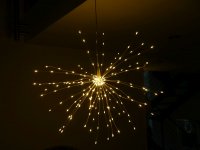 LED-SPUTNIK,  45 cm, silber, mit Timer