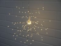 LED-SPUTNIK,  45 cm, silber, mit Timer