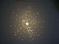 LED-SPUTNIK,  45 cm, silber, mit Timer