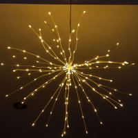 LED-SPUTNIK,  45 cm, silber, mit Timer