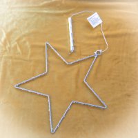 LED-LEUCHTSTERN, 30 cm, silber, mit Timer