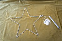 LED-LEUCHTSTERN, 30 cm, silber, mit Timer