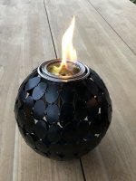 GEL-FEUERSTELLE, 20 cm, schwarz