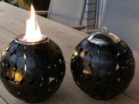 GEL-FEUERSTELLE, 20 cm, schwarz