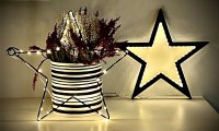 LED-LEUCHTSTERN, 30 cm, schwarz, mit Timer