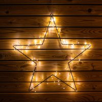 LED-LEUCHTSTERN CLUSTER, 50 cm, schwarz, mit Timer