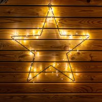 LED-LEUCHTSTERN CLUSTER, 50 cm, schwarz, mit Timer