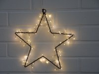 LED-LEUCHTSTERN CLUSTER, 50 cm, schwarz, mit Timer