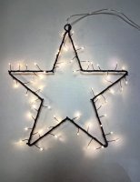 LED-LEUCHTSTERN CLUSTER, 50 cm, schwarz, mit Timer
