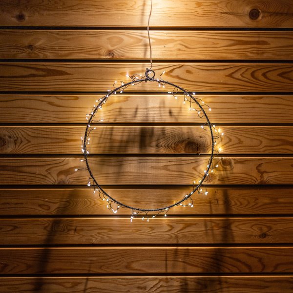 LED-CLUSTER-RING, 30 cm, schwarz, mit Timer