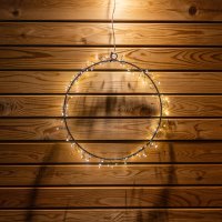 LED-CLUSTER-RING, 40 cm, schwarz, mit Timer