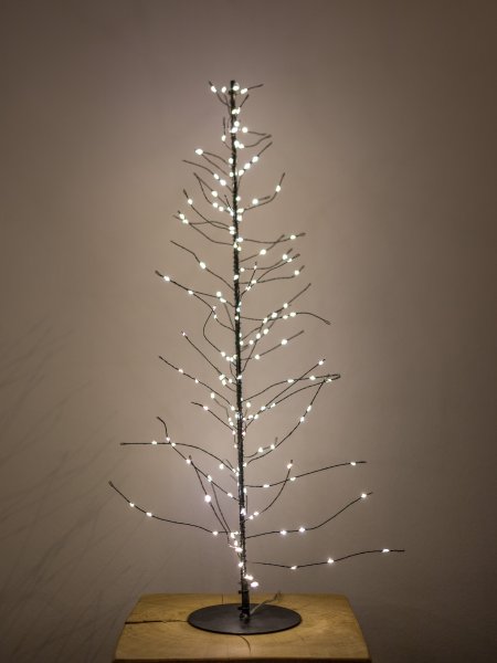 LED-GLITTER TREE, 60 cm, schwarz, mit Timer