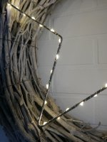 LED-LEUCHTSTERN, 50 cm, silber, mit Timer