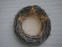 LED-LEUCHTSTERN, 50 cm, silber, mit Timer