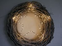 LED-LEUCHTSTERN, 50 cm, silber, mit Timer