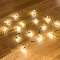 LED-LICHTERKETTE mit 16 Sputniks, 5 m, schwarz, mit Timer