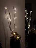 LED-LICHTERKETTE mit 16 Sputniks, 4,5 m, weiß, mit Timer