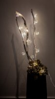 LED-LICHTERKETTE mit 16 Sputniks, 4,5 m, weiß, mit Timer