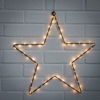 LED-LEUCHTSTERN, 50 cm, schwarz, mit Timer