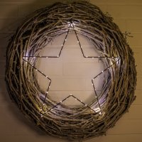 LED-LEUCHTSTERN, 50 cm, schwarz, mit Timer