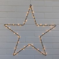 LED-LEUCHTSTERN, 50 cm, schwarz, mit Timer