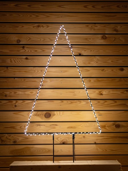 LED-LICHTBAUM mit Bodenstecker, 80 cm, schwarz, mit Timer