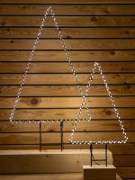 LED-LICHTBAUM mit Bodenstecker, 80 cm, schwarz, mit Timer