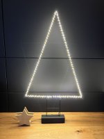 LED-LICHTBAUM mit Bodenstecker, 80 cm, schwarz, mit Timer