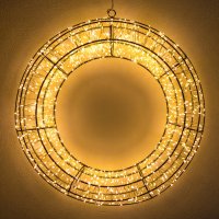 LED-LICHTRING, 45 cm, silber