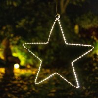 LED-LEUCHTSTERN, 40 cm, silber, mit Timer