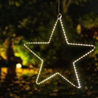 LED-LEUCHTSTERN, 40 cm, silber, mit Timer
